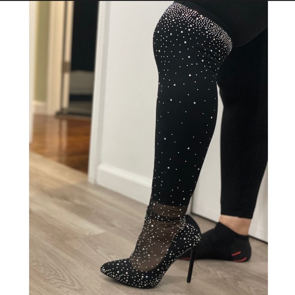 BLACK Sexy Sock Heels - Picture 9 of 9